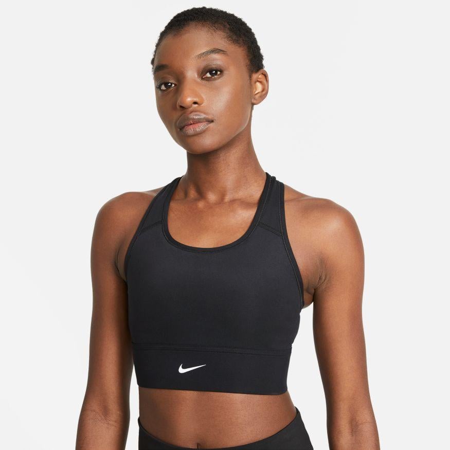 Nike Women s Swoosh Longline Sports Bra Black Xs