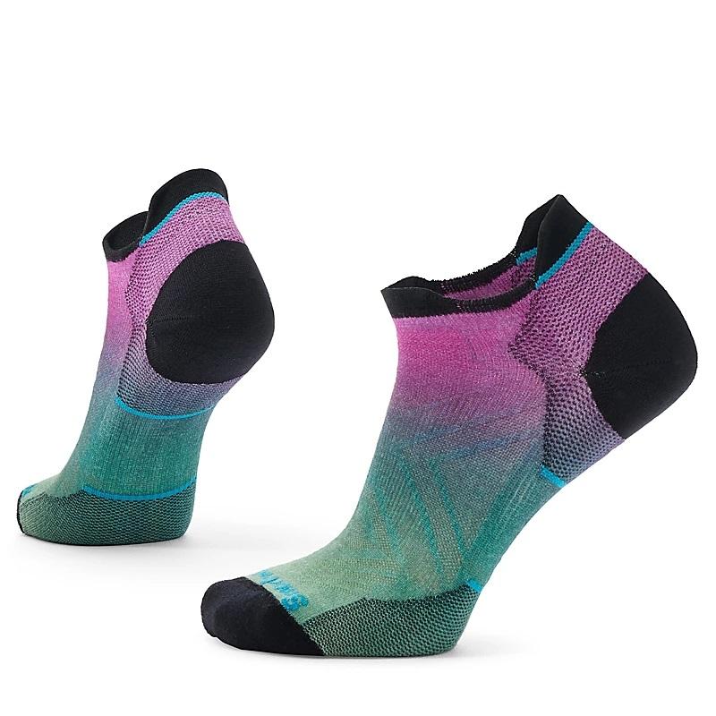 W Smartwool Run Zero Cushion Ombre Print Low Ankle Socks